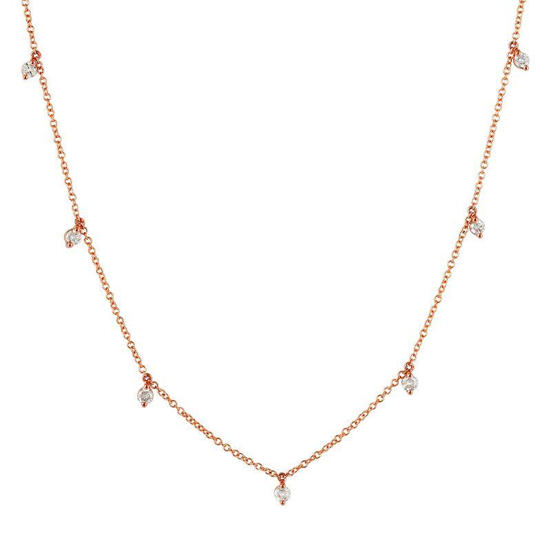 Dangling hot sale diamond necklace