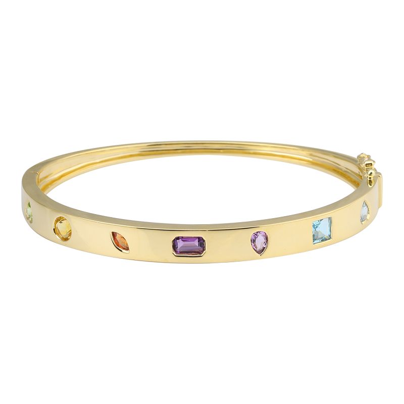 Multishape Rainbow Color Stone Bangle – Vogliajewelry