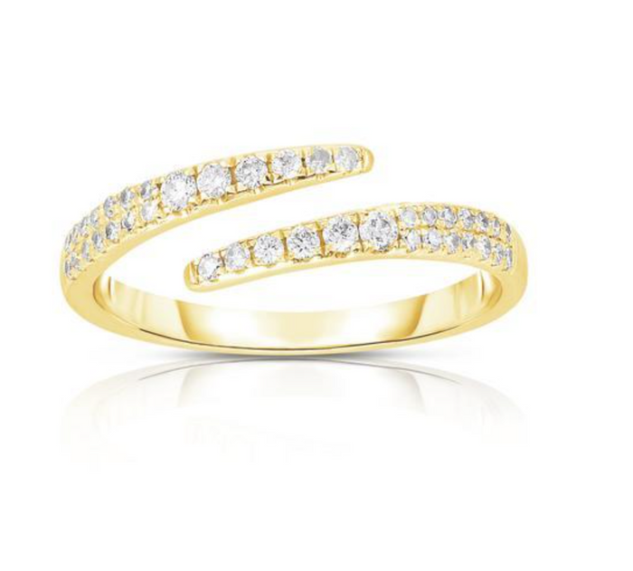 Open Diamond Wrap Ring