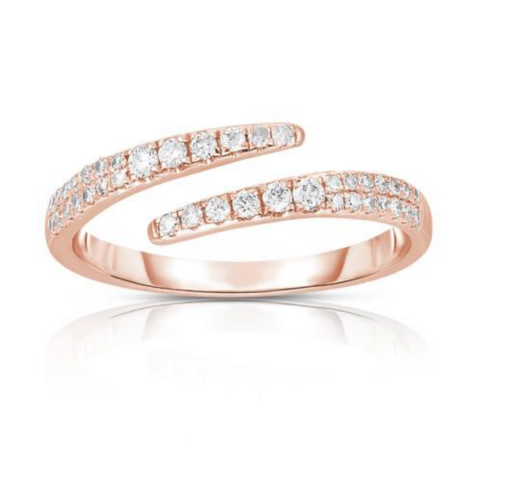 Open Diamond Wrap Ring